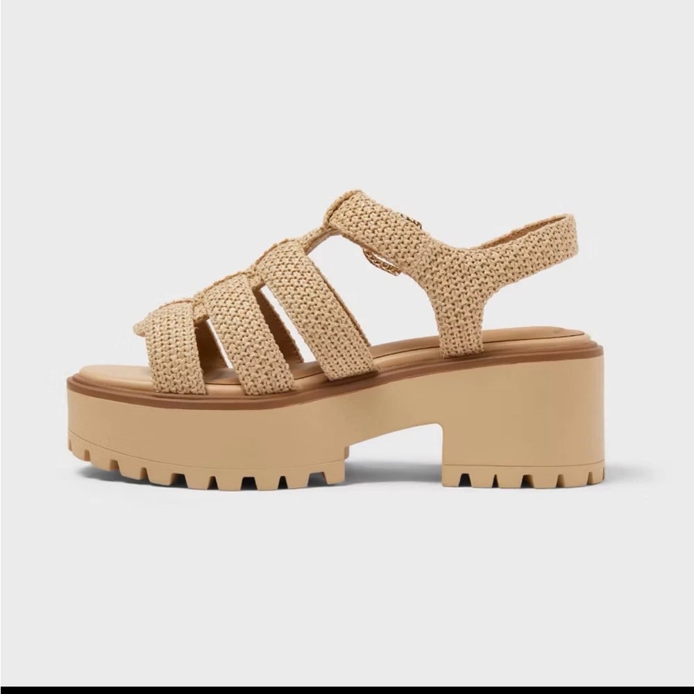 Woven Platform Sandal in Beige - Women's - Picture 2 of 4